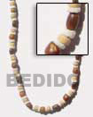 Natural Natural Necklace With Wood Beads