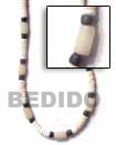 Natural White Shell With White Buri Seed Necklace