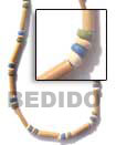 Natural Natural Bamboo Tube With 4-5 BFJ188NK Shell Beads Shell Jewelry Natural Color Necklace