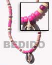 Natural 4-5 Coco Pukalet In Pink BFJ193NK Shell Beads Shell Jewelry Natural Color Necklace