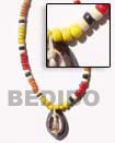 Natural 4-5 Coco Pukalet In Yellow BFJ194NK Shell Beads Shell Jewelry Natural Color Necklace