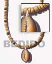 Natural 4-5 Coco Pukalet In Tiger BFJ195NK Shell Beads Shell Jewelry Natural Color Necklace