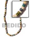 Natural 4-5 Mm Heishe Bleach Necklace