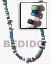 Natural 4-5 Coco Pukalet   Blue   BFJ207NK Shell Beads Shell Jewelry Natural Color Necklace