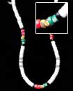 Natural 4-5 White Heishe Shell With BFJ208NK Shell Beads Shell Jewelry Shell Necklace