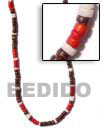 Natural 4-5 Mm Coco Pokalet Maroon Necklace