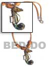 Natural Sea Horse Pendant With Inlay BFJ226NK Shell Beads Shell Jewelry Natural Color Necklace