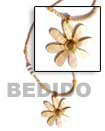 Natural MOP Flower Pendant Necklace