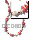 White Square Cut In Glass Beads Necklace