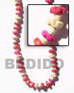 Natural 2-3 Heishe Bleach   In Coco BFJ235NK Shell Beads Shell Jewelry Natural Color Necklace