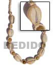 Natural Macramie   Cut Sigay   Wood BFJ239NK Shell Beads Shell Jewelry Natural Color Necklace
