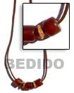 Natural Leather Thong W/ Horn Amber Design Necklace