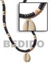 Natural 4-5 Coco Pokalet Black   BFJ256NK Shell Beads Shell Jewelry Natural Color Necklace