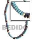 Natural 4-5mm Coco Pokalet Baby Blue BFJ263NK Shell Beads Shell Jewelry Natural Color Necklace