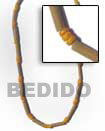 Natural Bamboo Tube   Bright Yellow BFJ272NK Shell Beads Shell Jewelry Natural Color Necklace