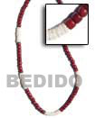 Natural 4-5mm Maroon Coco Pokalet   BFJ294NK Shell Beads Shell Jewelry Shell Necklace