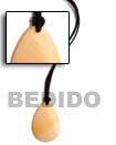 Natural Leather Thong W/ Melo Shell Pendant Necklace