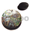 Natural Round Paua Shell   Resin BFJ5092P Shell Beads Shell Jewelry Shell Pendant