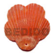 Natural Piktin Scallop Dyed In Red Pendants