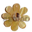Natural MOP Flower W/ Cowrie Shell Nectar 45mm