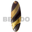 Natural Thin Elongated Oval Zebra Black Lip W/