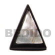 Natural Hammershell Triangle W/ Thick Black Resin Frame