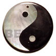 Natural Yin Yang Black Tab And BFJ5149P Shell Beads Shell Jewelry Shell Pendant