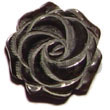 Rose Carving Black Pin 40mm Pendants