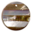 Natural Round Hammershell And Brownlip Stripe 40mm W/