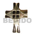 Natural Blacklip Cross W/ Skin 40mm Pendants