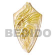 Natural MOP Shield W/ Carving 45mm Pendants