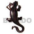 Natural Black Tab Lizard Carving 50mm Pendants