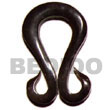 Natural Horn Double Hook 40mm Pendants BFJ5179P Shell Beads Shell Jewelry Horn Pendants