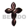 Natural Horn Twisted Cross 40mm Pendants