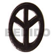 Natural Horn Peace Sign 45mm Pendants BFJ5182P Shell Beads Shell Jewelry Horn Pendants