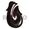 Natural Horn Fish Hook 45mm Pendants BFJ5187P Shell Beads Shell Jewelry Horn Pendants