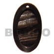 Natural Oval Horn W/ Natural Carving 45mm Pendants