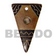 Aztec Carving Natural Horn 45mm Pendants