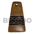 Natural Aztec Carving Natural Horn 45mm Pendants