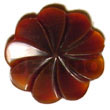 Natural Amber Flower Horn 35mm Pendants
