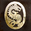 Natural Oval mother of pearl Dragon Carving 40mm BFJ5210P Shell Beads Shell Jewelry Shell Pendant