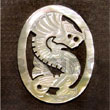 Natural Oval Dragon Carving 45mm BFJ5213P Shell Beads Shell Jewelry Shell Pendant