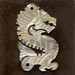 Natural Dragon Carving MOP 45mm Pendants