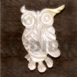 Natural Owl MOP Carving 40mm Pendants