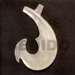 Natural Hook mother of pearl 35mm Pendants BFJ5222P Shell Beads Shell Jewelry Shell Pendant