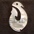 Natural Hook mother of pearl 35mm Pendants BFJ5223P Shell Beads Shell Jewelry Shell Pendant