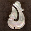 Natural Hook mother of pearl 40mm Pendants BFJ5224P Shell Beads Shell Jewelry Shell Pendant