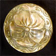 Round MOP Intricate 5 Petal Flower Carving