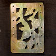 Natural Rectangular Floral Carving BFJ5245P Shell Beads Shell Jewelry Shell Pendant