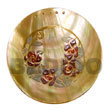 Natural Round 40mm Mother Of Pearl BFJ5267P Shell Beads Shell Jewelry Hand Painted Pendant